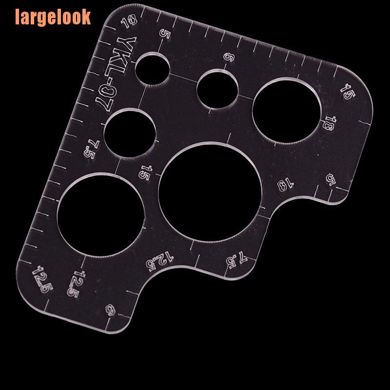 1 thước đo góc tròn bằng acrylic dùng làm đồ da thủ công