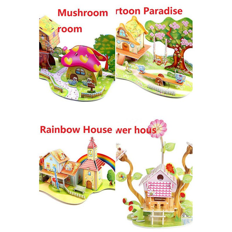 Đồ chơi xếp hình lâu đài 3D cho trẻ em