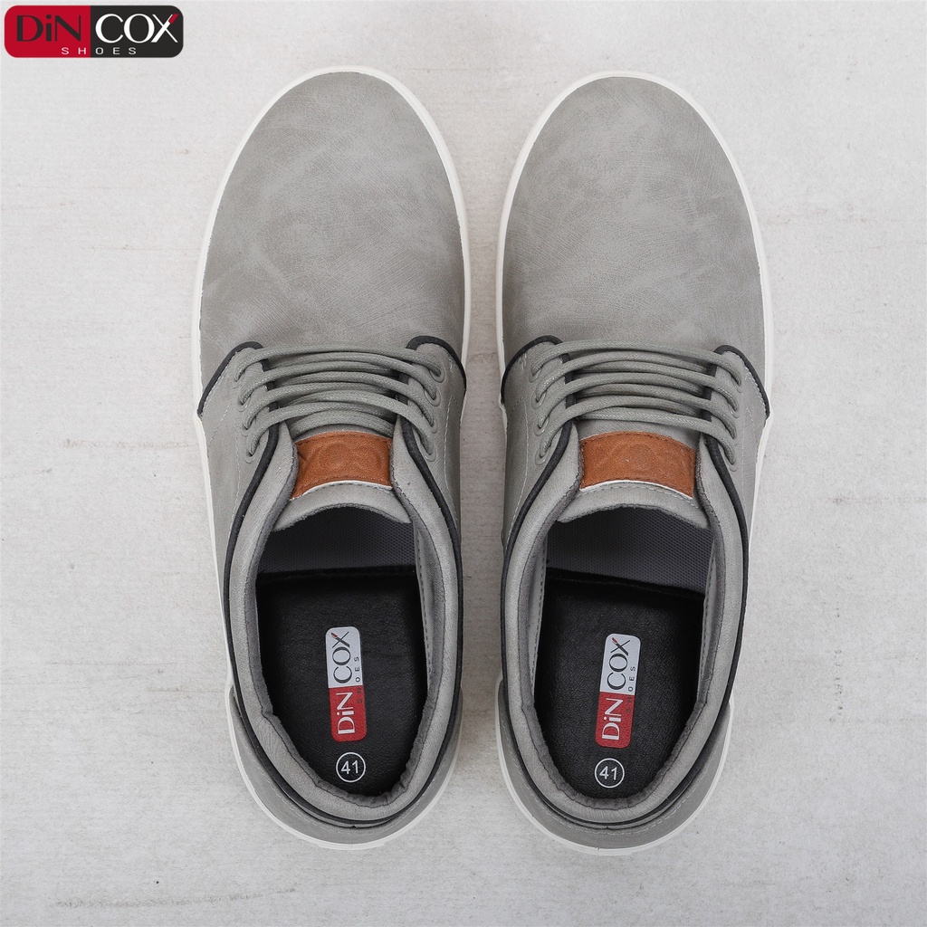 Giày Sneaker Da Nam DINCOX C03 Khí Chất Lịch Thiệp Grey