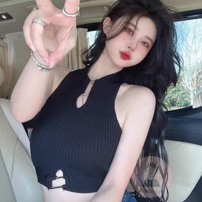 Áo Hai Dây Ghép Vải Cơ Bản Mùa Hè Cho Nữ