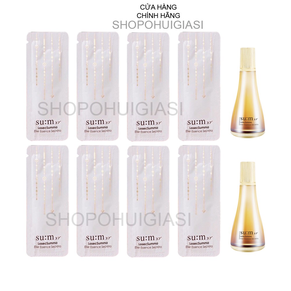 Gói sample tinh chất nước thần tinh chất vàng tái sinh, làm sáng da Su:m37 Losec Summa Elixir Essence Secréta 1ml