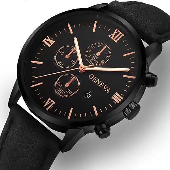 Đồng hồ nam dây da hiển thị lịch | BigBuy360 - bigbuy360.vn