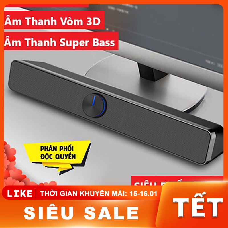 Loa  SUPER BASS Âm Thanh Vòm 3D Cực Sang Dùng Cho Máy Tính Vi Laptop PC Tivi Nghe Nhạc Giải Trí Cực Đã -NBSADA