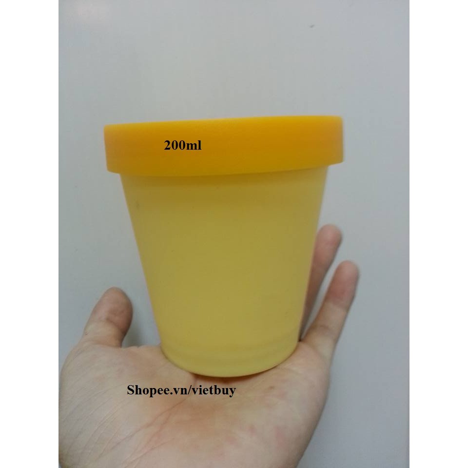 Hũ nhựa vàng 200ml