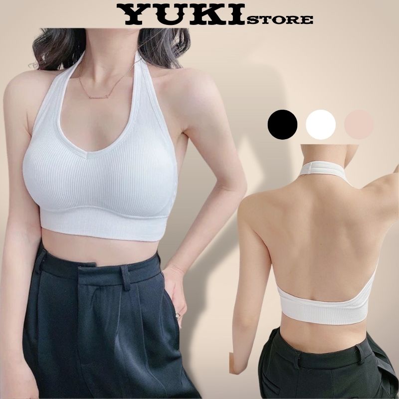 Áo Bra Nữ Kiêu Cổ Yếm Hở Lưng Dáng U Kèm Mút Ngực Siêu Hot YUKI STORE 2288