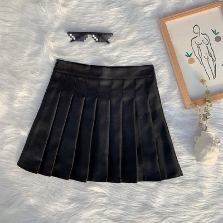 Chân váy tennis xếp ly trắng nâu đen dáng ngắn thời trang nữ - 1992 Shop