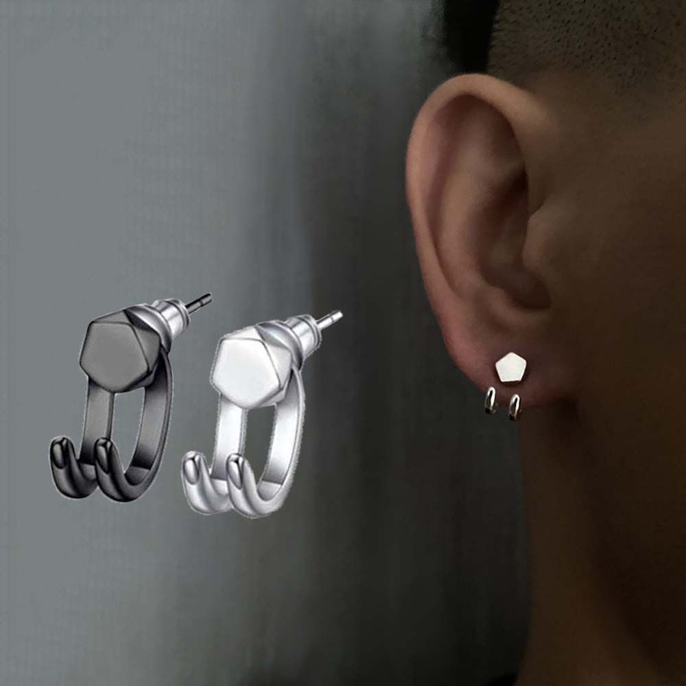 Đôi bông tai kiểu hình học thời trang sành điệu cho cả nam và nữ