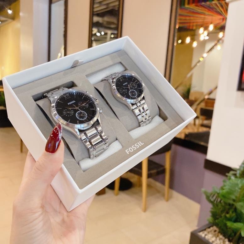 Đồng hồ cặp nam nữ Fossil 6 kim cá tính