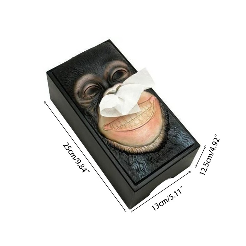 Hộp Đựng Khăn Giấy Bằng Nhựa Resin Hình Tượng Mới Lạ Cho Phòng Tắm / Phòng Ngủ