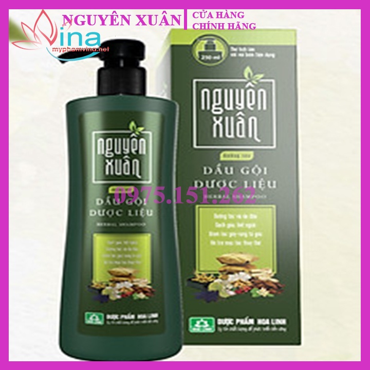 Dầu gội Dược liệu Nguyên Xuân Dưỡng tóc, phục hồi hư tổn - màu xanh lá