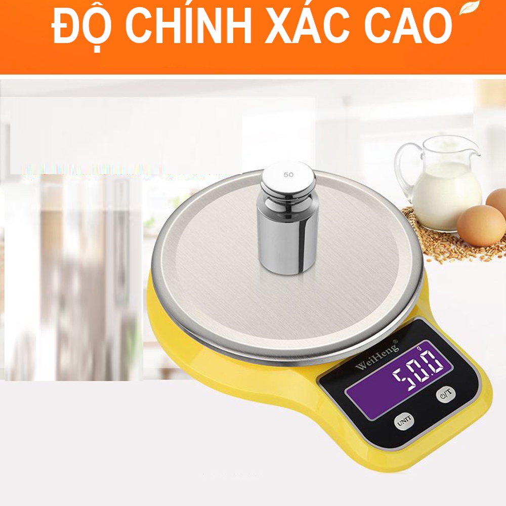 Cân điện tử nhà bếp 5kg KHALIK WH-B21 có kèm tô đựng dùng pin chuyên dùng tổ yến... cần độ chính xác cao