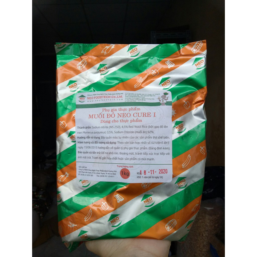 1Kg Muối đỏ Neo Cure - Giữ màu đỏ tự nhiên cho các sản phẩm từ thịt như lạp xưởng - Sỉ giá tốt