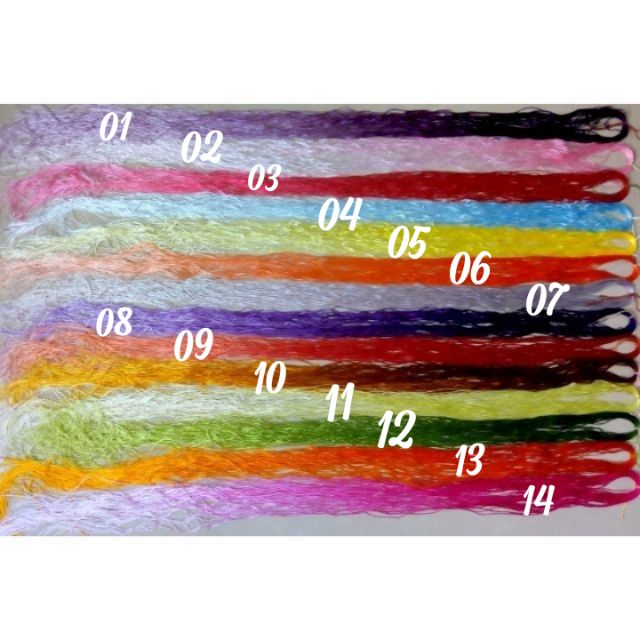 Set chỉ tơ bóng loang màu 13 màu