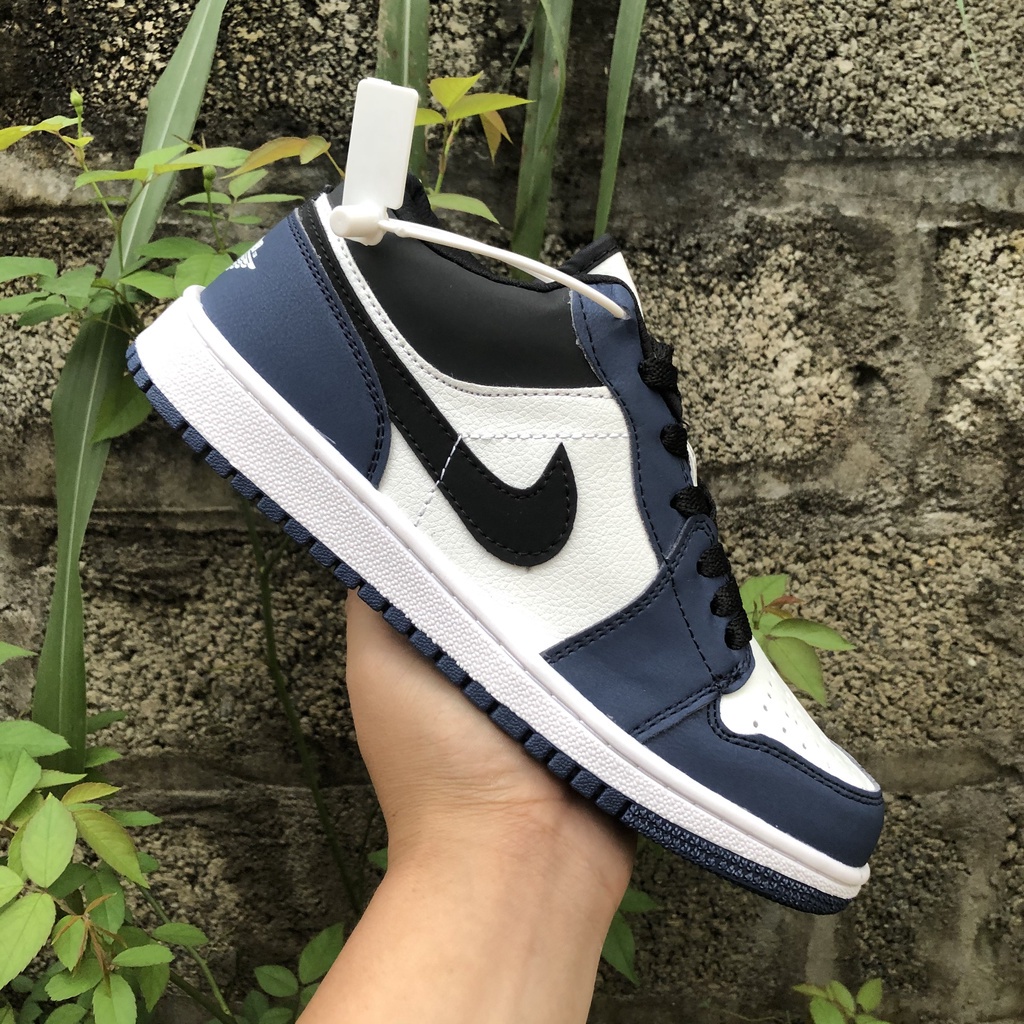 Giày Jordan cổ thấp màu xanh navy ❤️ Giày thể thao nam nữ sneaker Jordan thấp cổ xanh than Full Box