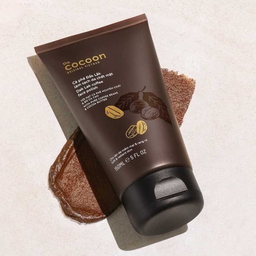 Tẩy Tế Bào Chết Mặt COCOON Cà Phê Đắk Lắk làm sáng da - COCOON Dak Lak Coffee Face Polish 150ml