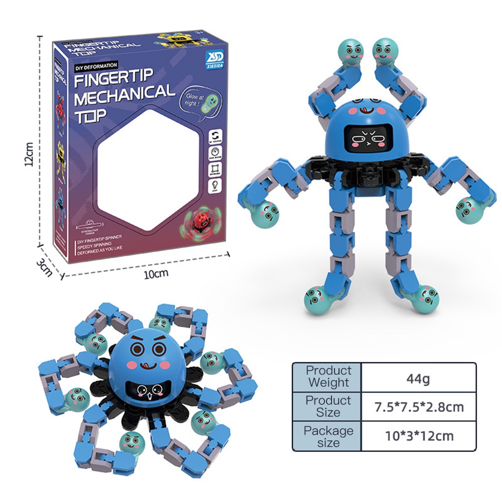 Con Quay Đồ Chơi Fidget Spinner DIY Dạ Quang HìNh BạCh TuộC