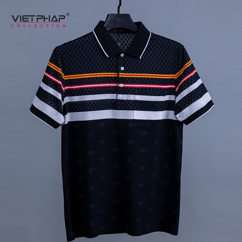 Áo Thun Dệt Cao Cấp VIỆT PHÁP /Form Luxury - Chất liệu cotton co dãn và thấm hút mồ hôi tốt 17042