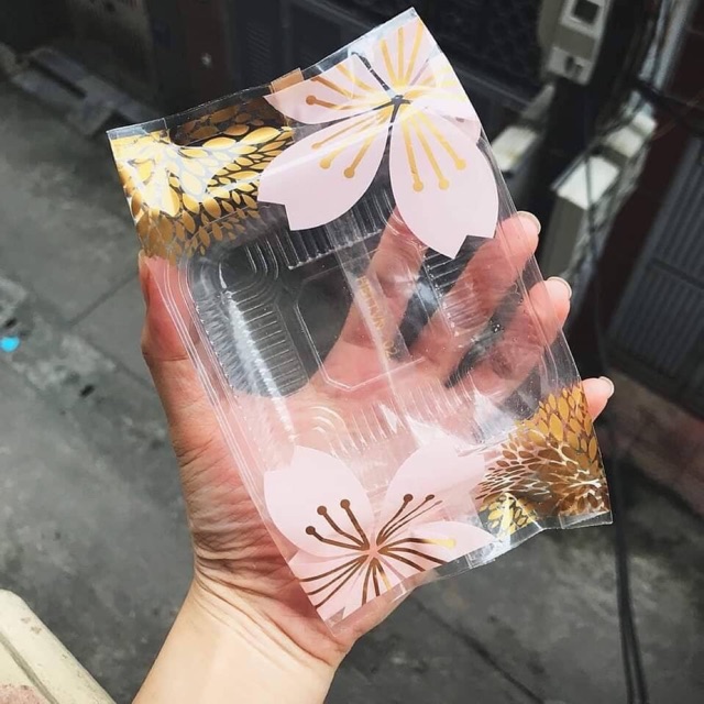 100 bộ khay túi trung thu mẫu SÓNG, MAI CÚC 150 gam hoặc 200gr