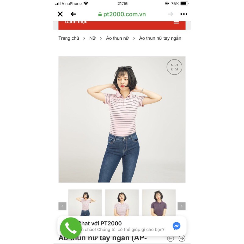 Áo thun nữ PT 2000 sz L