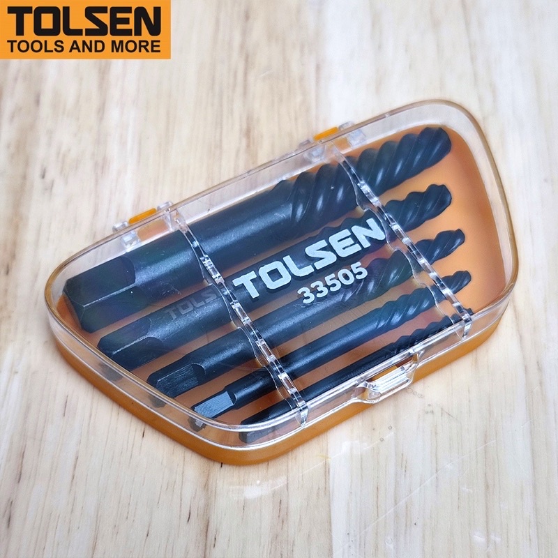 Bộ 5 mũi ren tháo bu lông, ốc vít gãy TOLSEN 33505