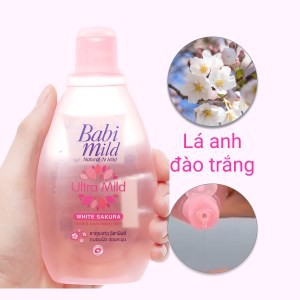 Sữa Tắm Gội Toàn Thân Cho Trẻ Em Babi Mild Hương Hoa Anh Đào & Hương Tự Nhiên Thuần Khiết(Chai 200ml - 400ml - 850ml)