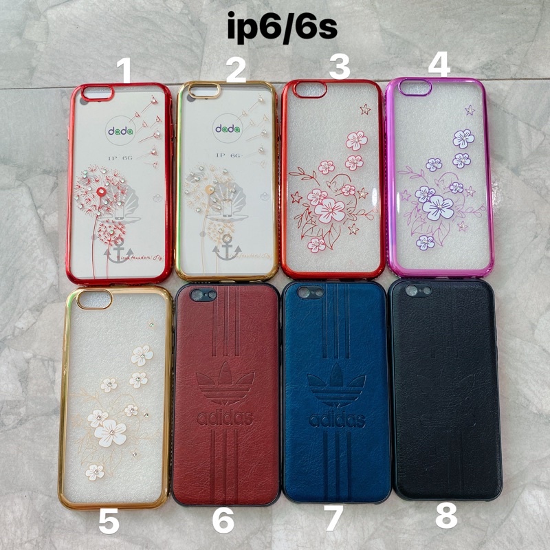 Ốp lưng iPhone 6 6s 7 8 7plus 8plus 6plus 6splus giả da cao cấp, đính đá