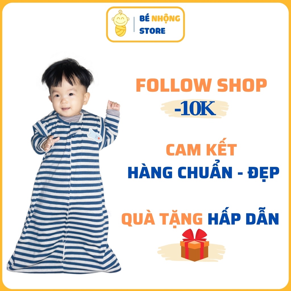 Túi ngủ Tháo Rời Ống Tay cho bé 💖FREESHIP💖 Nhộng Chũn Giúp Bé Sơ Sinh Ngủ Ngon , Chăn Cho Bé- Vải Cotton 100% Mã TNTT01