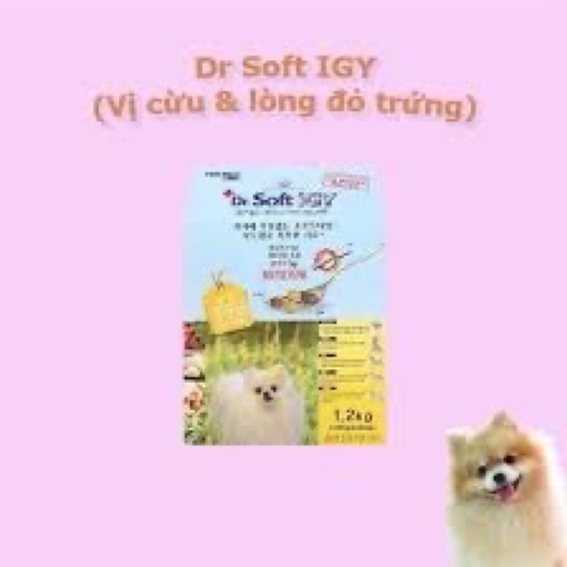 Thức ăn hạt mềm cho chó trên 2 tháng tuổi hỗ trợ dưỡng lông, da và giảm mùi phân hôi DR.Soft IGY gói 300gr