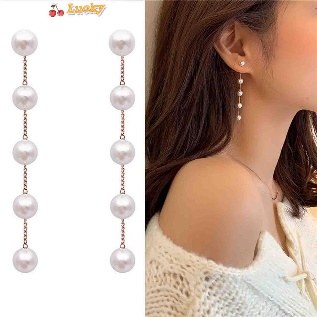 Hoa Tai Dáng Dài Đính Ngọc Trai Thời Trang Cho Nữ