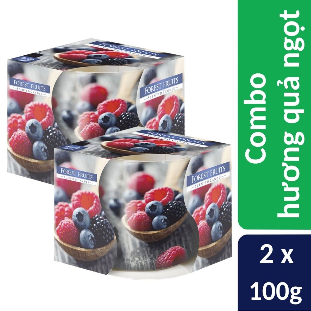 Combo 2 Ly nến thơm tinh dầu Bispol 100g - hương quả ngọt