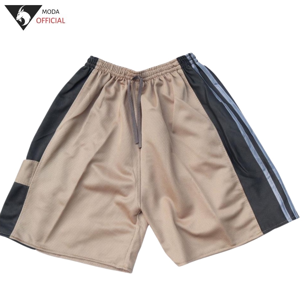 Combo 3 Quần Short Đùi Nam  MODA  Sọc 115 - Quần short Nam Vãi Thun Thấm Hút Tốt ONE SIZE TỪ 49-74KG
