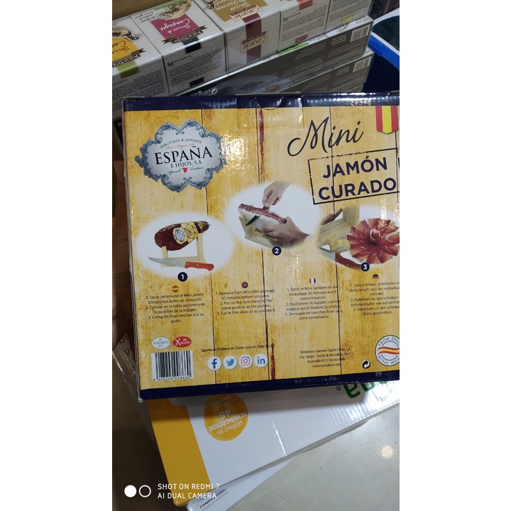 Thịt ĐÙI HEO MUỐI Jamon Curado Espana Tây ban nha 1kg (loại hảo hạng) | BigBuy360 - bigbuy360.vn