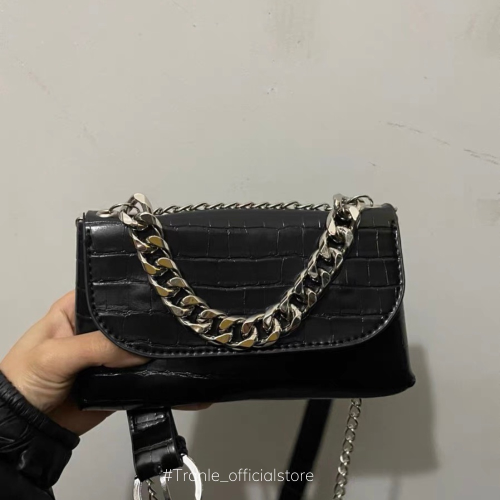( Hàng cao cấp ) Túi xách nữ mini dây xích đeo 4 kiểu cao cấp kèm dây lưng L7