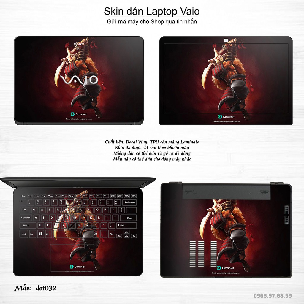 Skin dán Laptop Sony Vaio in hình Dota 2 nhiều mẫu 6 (inbox mã máy cho Shop)