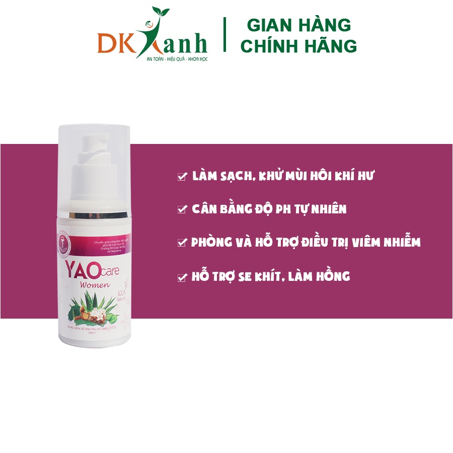Combo 1 Hộp Xông Tắm Yaocare Mama 3 Chai 250ml - DK Pharma + 1 DDVS Yaocare Women 110ml