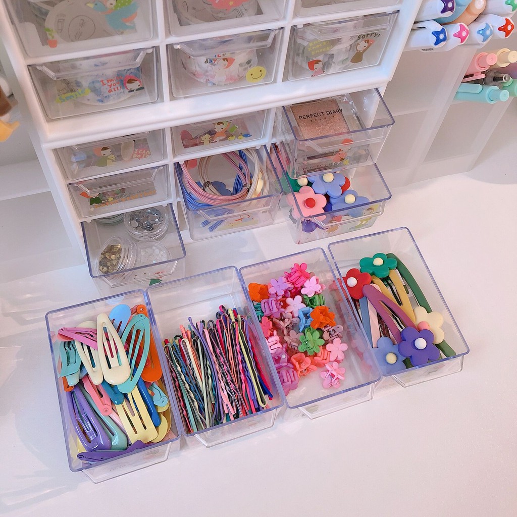 Hộp nhựa trong suốt 9 ngăn đựng đồ đa năng