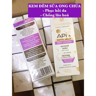[THANH LÝ CẬN DATE] Kem đêm Sữa ong chúa Novosvit Phục hồi da Chống lão hóa (Tím)