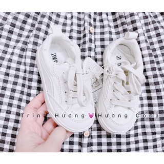 (zara chính hãng)Giày sneaker trắng basic cho bé hàng vợt sale nấc cuối