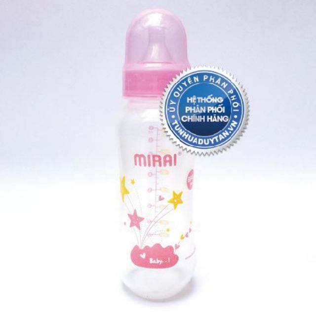 (250ml) Bình sữa Mirai Kids - van chống sặc