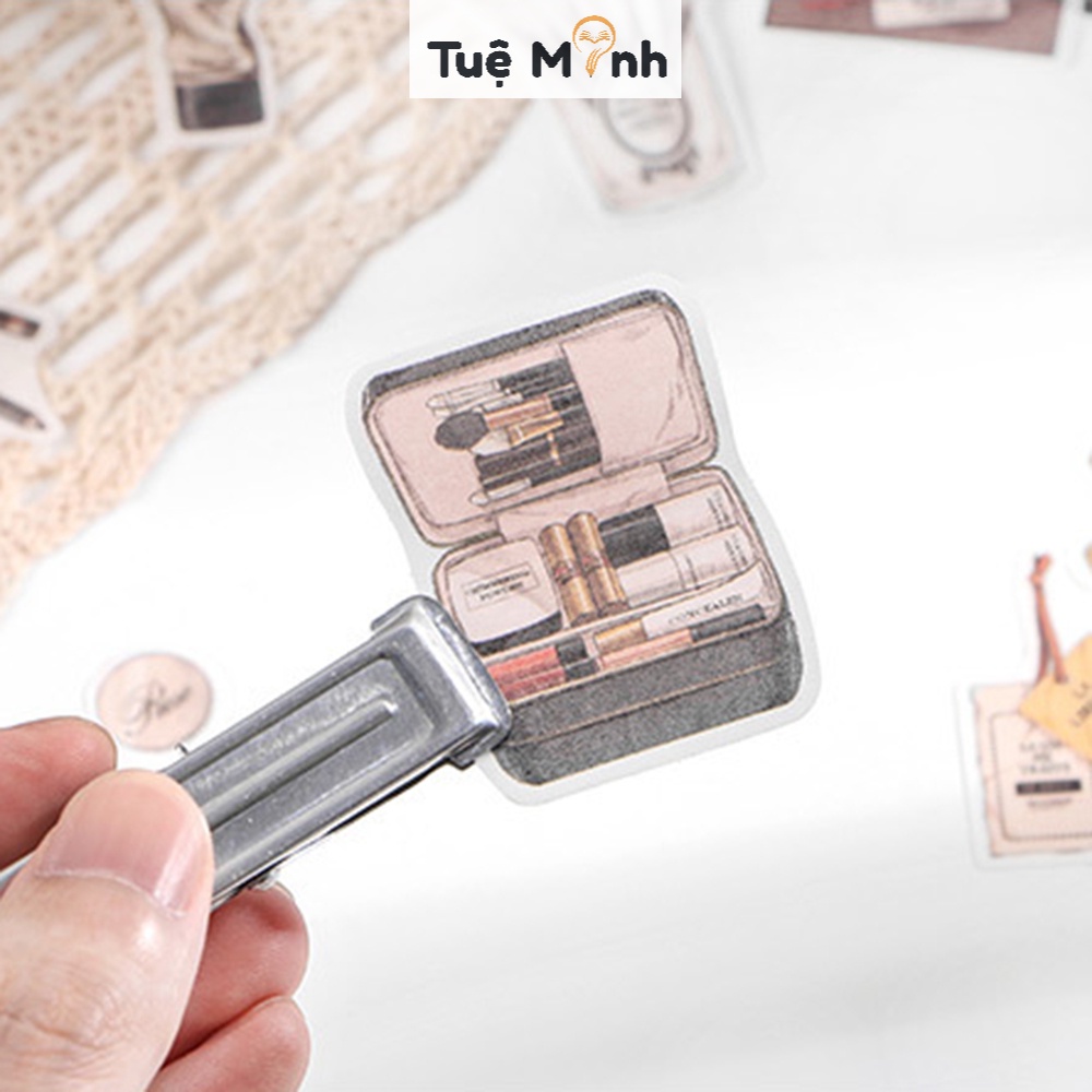 Túi 40 sticker mỹ phẩm nước hoa STI55 thời trang làm đẹp nhãn dán trang trí sổ tay