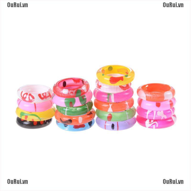 Set 10 Vòng Nhựa Nhiều Màu Sắc Cho Bé