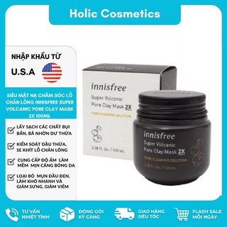 Siêu mặt nạ chăm sóc lỗ chân lông innisfree Super Volcanic Pore Clay Mask 2X 100ml