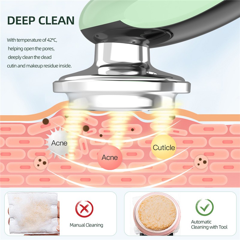 CkeyiN Thiết Bị Làm Đẹp EMS 7 Trong 1 Có Đèn LED +Máy Phun Sương Xông Hơi Mặt NaNo Mini Giúp Trẻ Hóa Da Xóa Nếp Nhăn Chống Lão Hóa