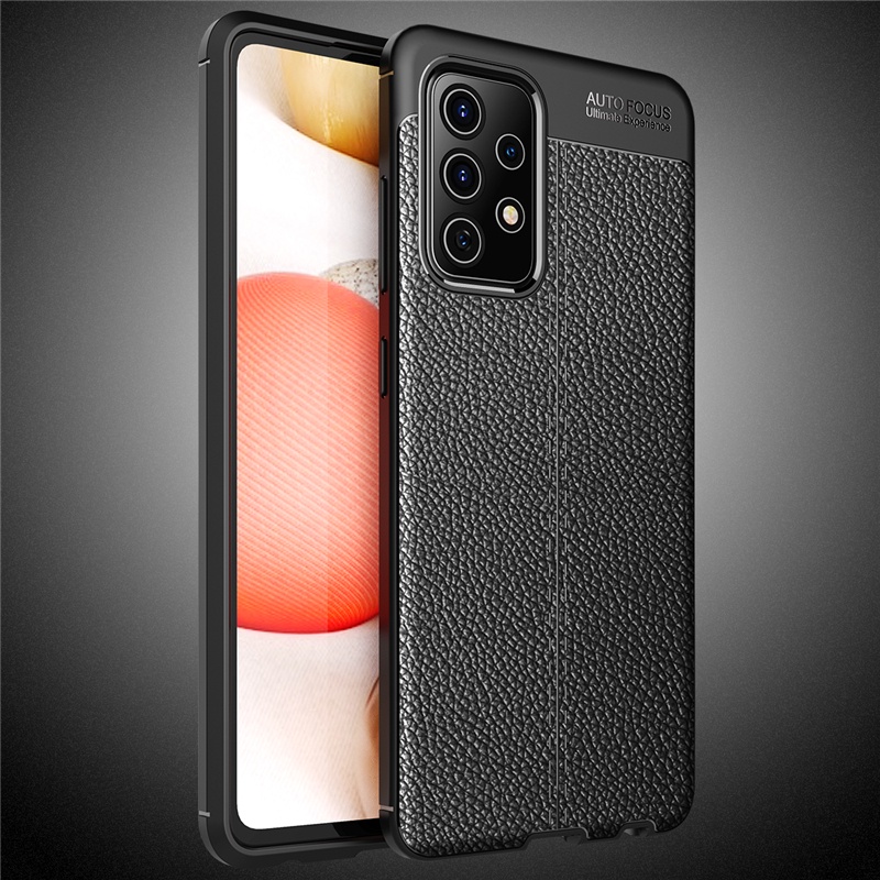 Ốp Điện Thoại Da PU Viền TPU Dẻo Kiểu Doanh Nhân Sang Trọng Cho Samsung Galaxy A12 A22 A32 A42 A52 A52s A72 A82 4G 5G