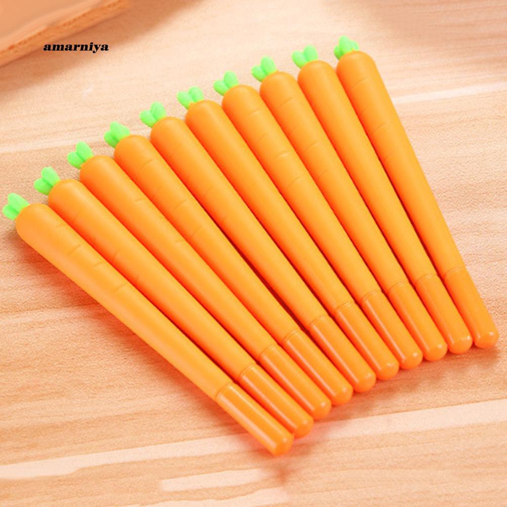 Bút mực gel ngòi 0.5mm thiết kế hình củ cà rốt sáng tạo