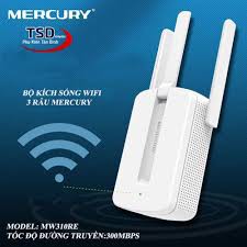 [Mã SKAMCLU9 giảm 10% đơn 100K] [ Rẻ Vô Địch ]Bộ kích sóng wifi 3 râu chính hãng Mercury MW310RE 300Mbps SIÊU HOT