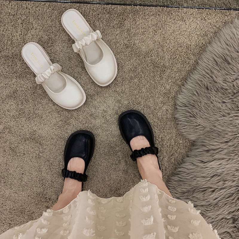 Giày  sục búp bê sang chảnh da trơn quai nhún đơn giản thoải mái dễ chịu mã S38