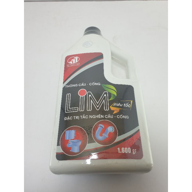 Nước thông cầu cống siêu tốc LIM 1600gr đặc trị tắc nghẽn cầu cống - Đồ gia dụng Hoàng Kim