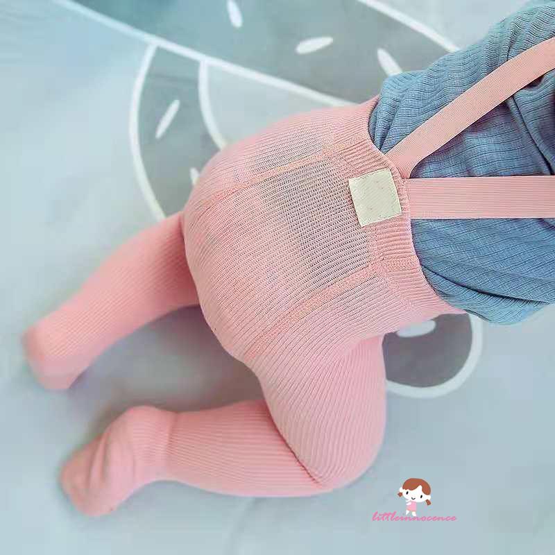XZQ7-0-3 Years Infant Suspender Pantyhose Spring Autumn High Waist Navel Protection Leggings