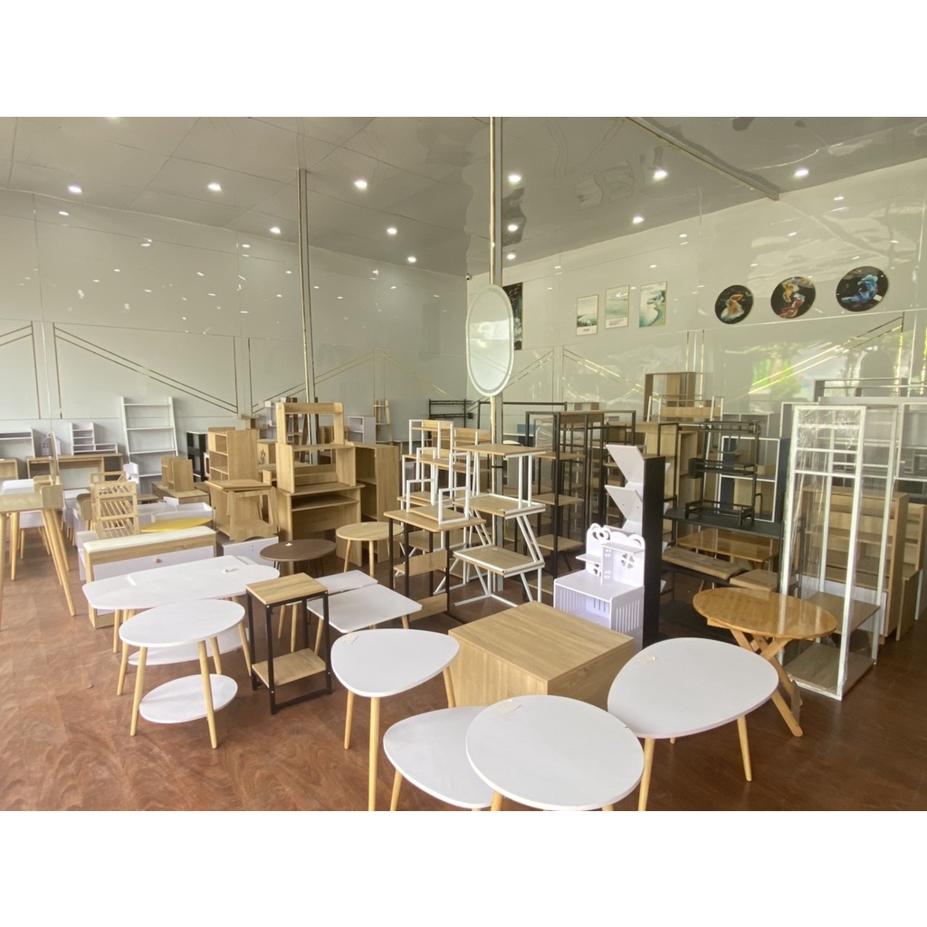 Bàn cafe thiết kế bo góc mềm mại cho không gian phòng khách thêm sang trọng HAJI A101